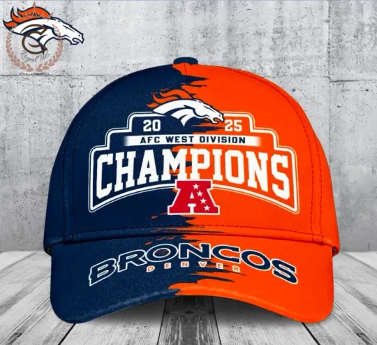 Discover 2025 A.f.c West Champions Denverr Broncos1 Cap