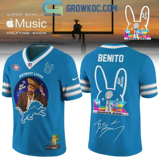 Detr0it L!ons x B@d Bunny Benito Super Bowl LX 2026 Jersey