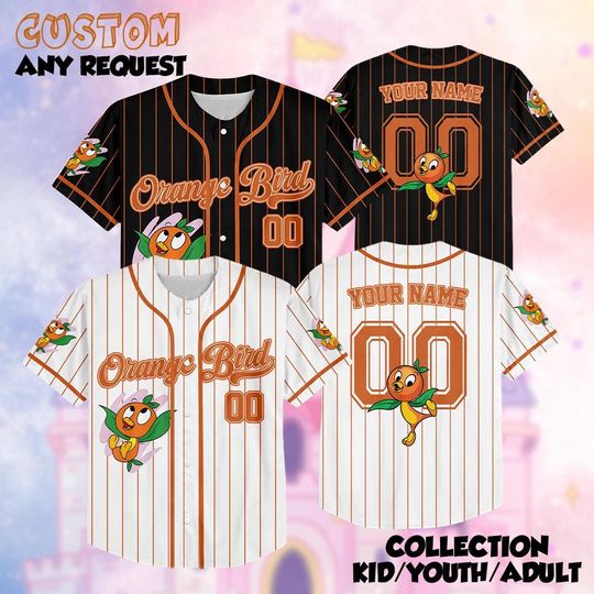 Discover Custom Disney Orange Bird Baseball Jersey, Funny Summer Bird Epcot Park, WDW Family Trip