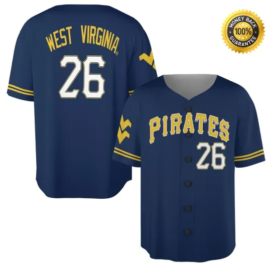 Discover Custom Name Pittsburrggh Pirates West Virginia Giveaway 2026 Jersey - All Size