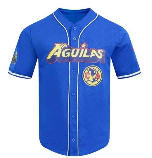Discover CLUB AMERICA BASEBALL PRO STANDARD SHIRT 2025 2026 LIGA MX MEN BLUE