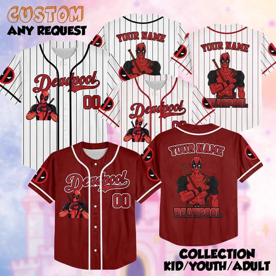 Discover Custom Deadpool Collection Baseball Jersey, Disney Wolverine And Deadpool Birthday Gift