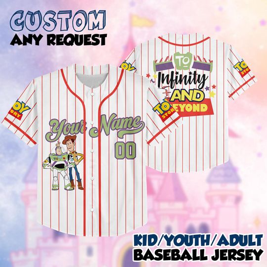 Discover Personalized Disney Toy Story Baseball Baseball Jersey, Custom Disney Toy Story Baseball Jersey