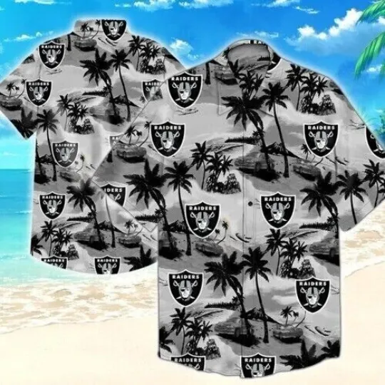 Discover Raiders Palm Football Hawaiian Shirt