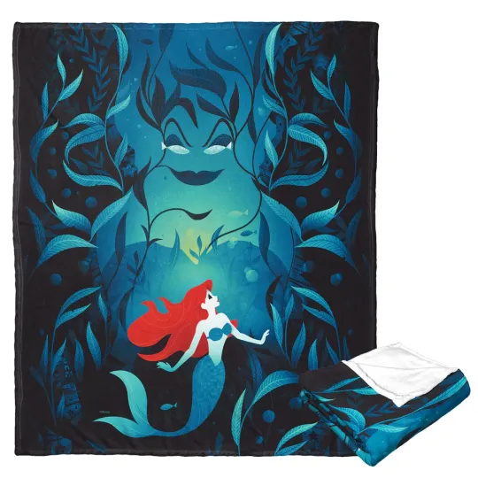 Discover Disney The Little Mermaid Ariel And Ursula Cozy Fleece Blanket