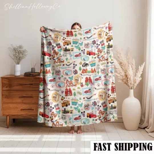 Discover Lightning McQueen Blanket,Christmas Blanket, Disney Bedroom Decor Fleece Blanket