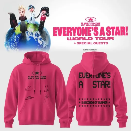 Discover 5sos everyone’s a star! world tour hoodie