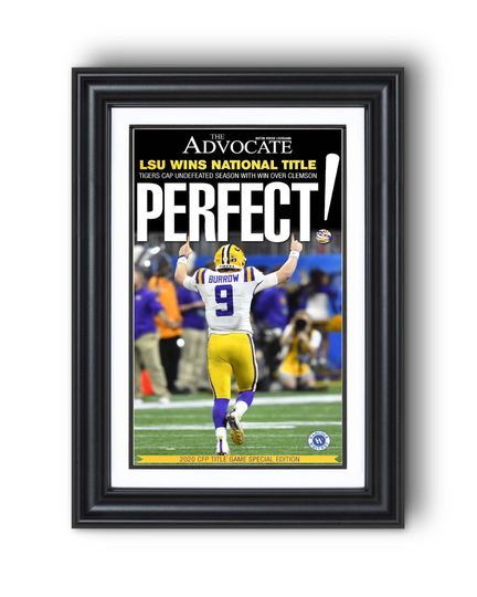 2019 Louisiana Football National Champions = Newspaper Vertical Poster