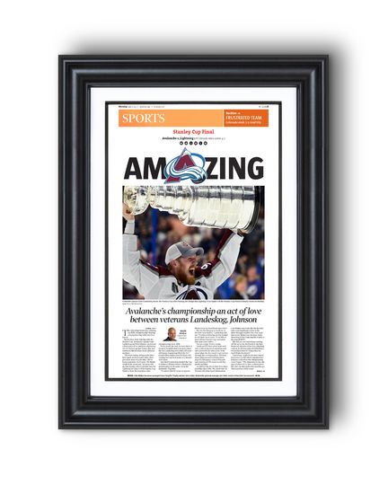 Discover 2022 Colorado Avalanche Amazing Stanley Cup Champions Framed Commemorative Newspaper Print