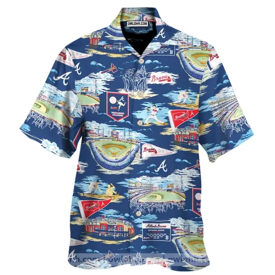 Discover Atlanta Braves Scenic Hawaiian Shirt Unisex Adult