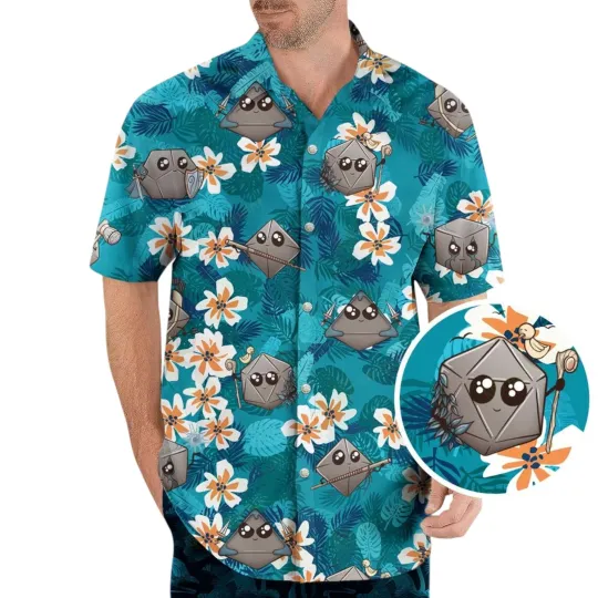 Kawaii Dices Dungeons and Dragons Summer Hawaiian Shirt