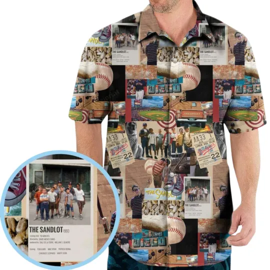 Discover Memorable Baseball Movie Scenes Collage The Sandlot Hawaiian Shirt