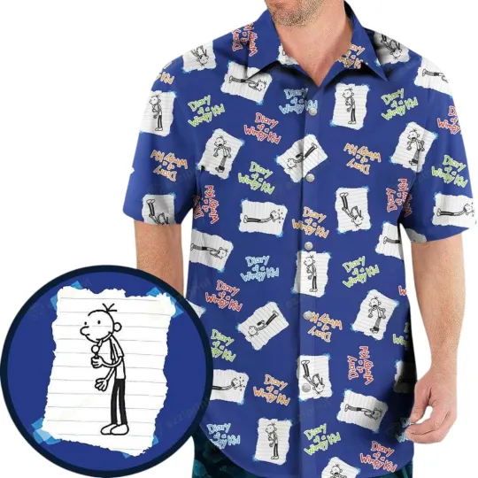 Discover Diary of a Wimpy Kid Hawaiian Shirt Funny Aloha Shirts for Men