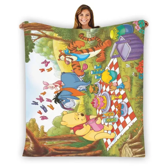 Discover Winnie The Pooh Holiday Character Disney Fleece Blanket