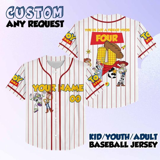 Discover Personalized Birthday Boy Baseball Jersey, Toy Story Birthday Baseball Jersey, Birthday Boy Jersey Shirt, Gift for Kids
