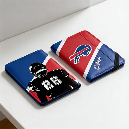 Discover Personalized Football Passport Holder, Custom Name Travel Cover for Fans Gift