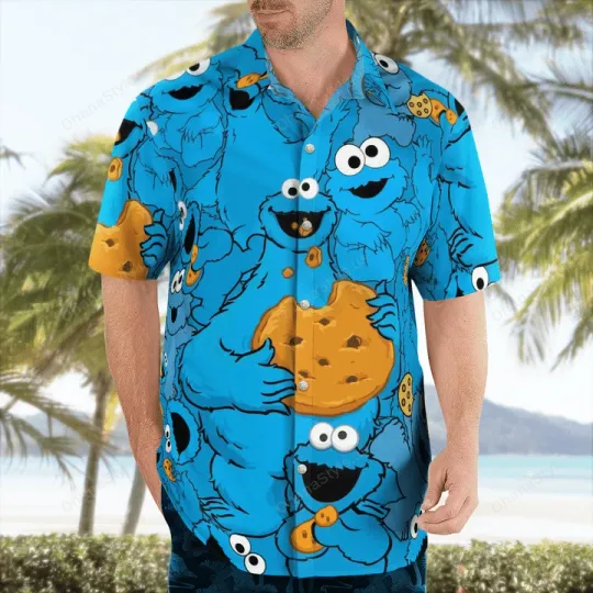 Cookie Monster Summer Hawaiian Shirt