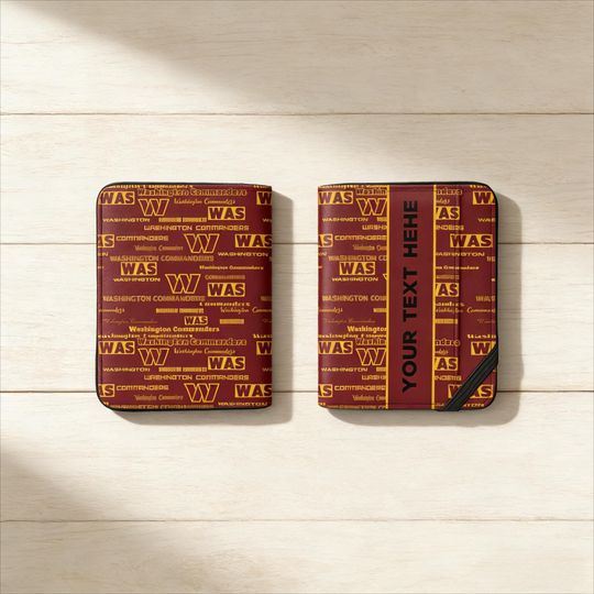 Discover Personalized Name DC Football Passport Holder, Custom Name Travel Cover for Fans Gift