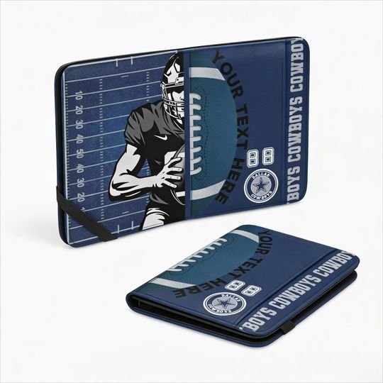 Discover Custom Name Football Inspired Passport Holder, Personalized Travel Cover Gift