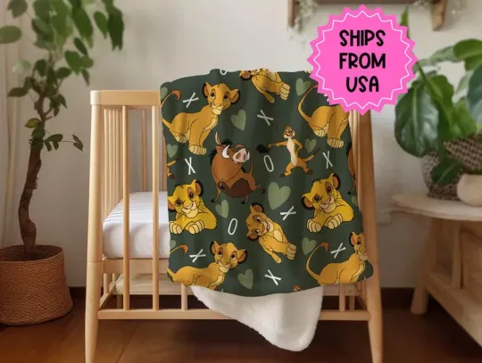 Discover Personalized Disney Lion King Simba & Friends Fleece Blanket