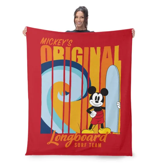 Discover Disney Mickey & Friends Longboard Team Disneyland Fleece Blanket