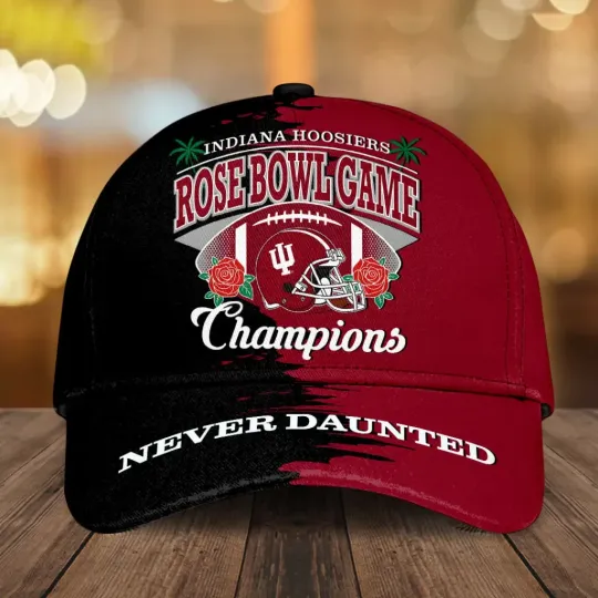 Discover Hoosiers Football 2026 Rose Bowl Champions Classic Cap, Gift For Fans