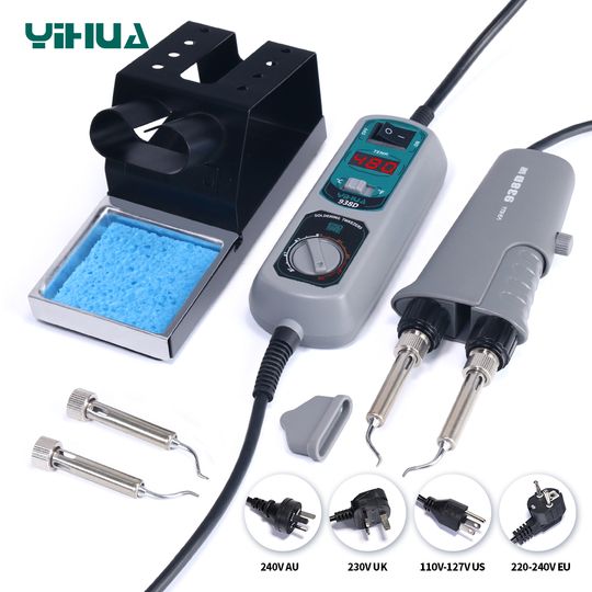 Discover YIHUA 938D Portable Tweezers Soldering Station 110V 220V Soldering Iron Station Chip Desoldering Kit Set SMD Welding Equipment