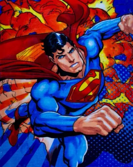 Discover DC Superman Throw Blanket - Soft Fluffy & Warm - 60"x80" - Machine Washable