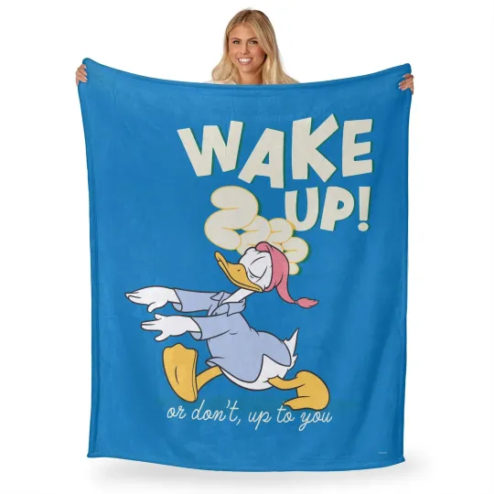 Disney Donald Duck Wake Up Disneyland Fleece Blanket
