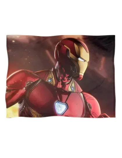 Iron Man Blanket, Avengers Blanket Cartoon Movie Disney Gifts Fleece Blanket