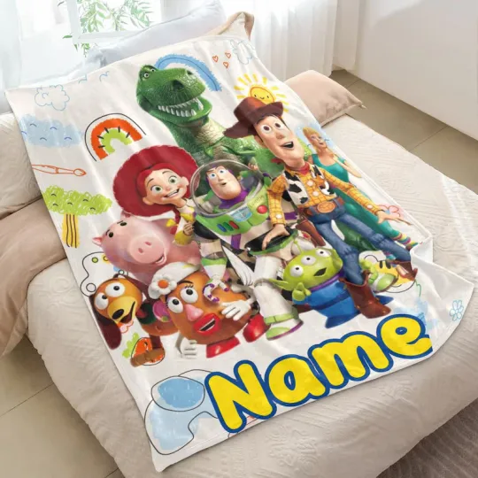 Discover Custom Name Disney Toy Story Personalized Fleece Blanket