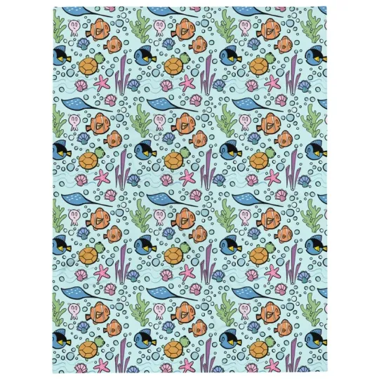 Discover Finding Nemo Blanket Disney Throw Blanket Fish Ocean Disney Fleece Blanket