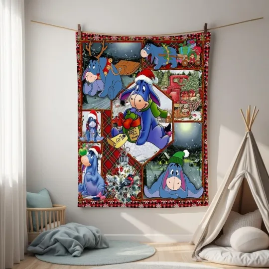 Discover Personalized Eeyore Blanket, Eeyore Baby Name Fleece Blanket