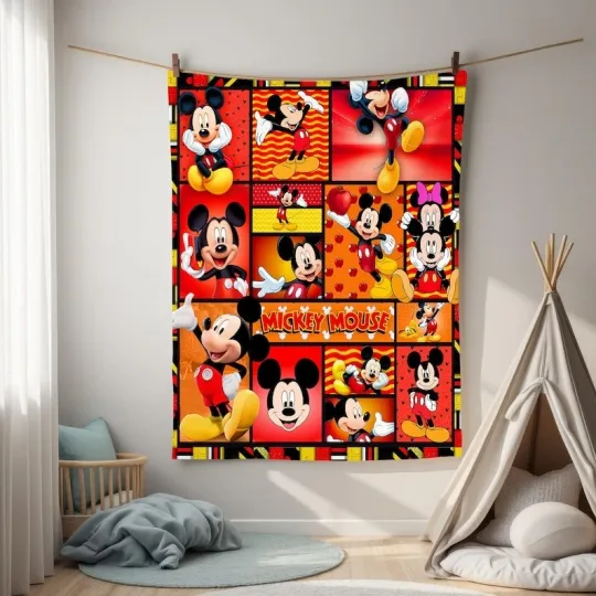 Discover Mickey Mouse Birthday Gifts Personalized Mickey Mouse Fleece Blanket