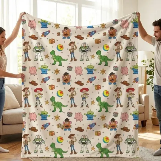 Discover Toy Story Blanket, Baby Shower Gift, Disney Fleece Blanket