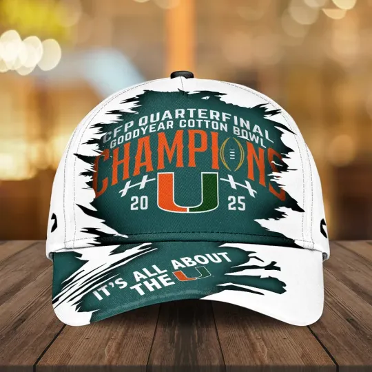 Discover Hurricanes Football Cotton Bowl Champions Classic Cap, Gift For Fans