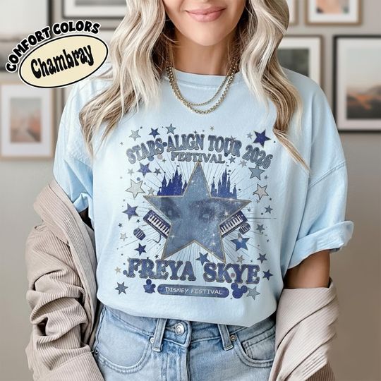 Discover Disney Freya Skye Shirt, Descendants Zombies Worlds Collide Tour, Stars Align Tour 2026 Festival Tee, Freya Skye Concert Music Fan Shirt