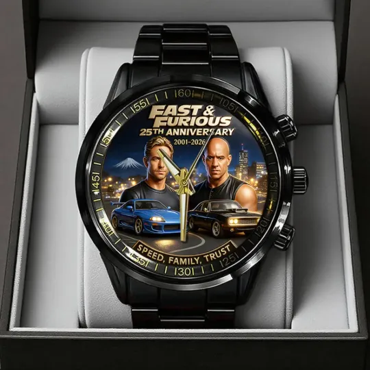 Discover Fast & Furious 25th Anniversary 2026 Black Stainless Steel Watch