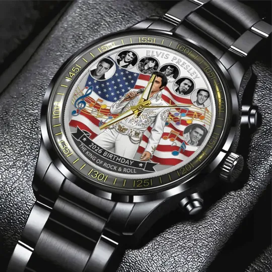 Discover Elvis Presley Black Stainless Steel Watch