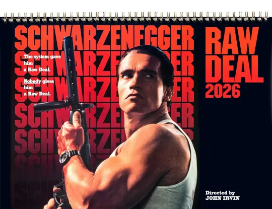 2026 Wall Calendar RAW DEAL Movie Stills Photo Arnold Schwarzenegger