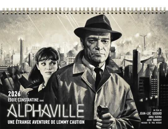 Discover 2026 Wall Calendar [8"x12"] ALPHAVILLE Vintage Film Noir Movie Stills Photo
