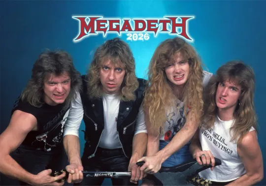 Discover 2026 Wall Calendar MEGADETH Vintage Music Photo Posters