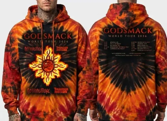 Discover Collection Godsmack Band World Tour Europe size S to 5XL Hoodie 3D QA1614