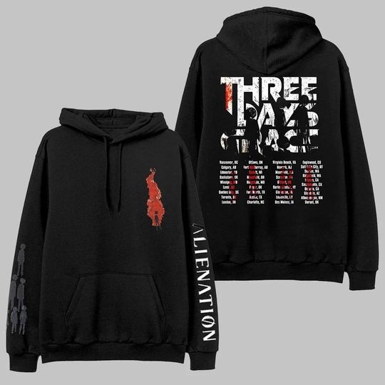 Discover Three Days Grace Alienation 2025 Tour Hoodie All Size Unisex