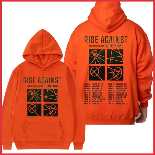 NEW - RISE AGAINST ANNOUNCES SPRING 2026 TOUR  Hoodie FULL SIZE S-3XL
