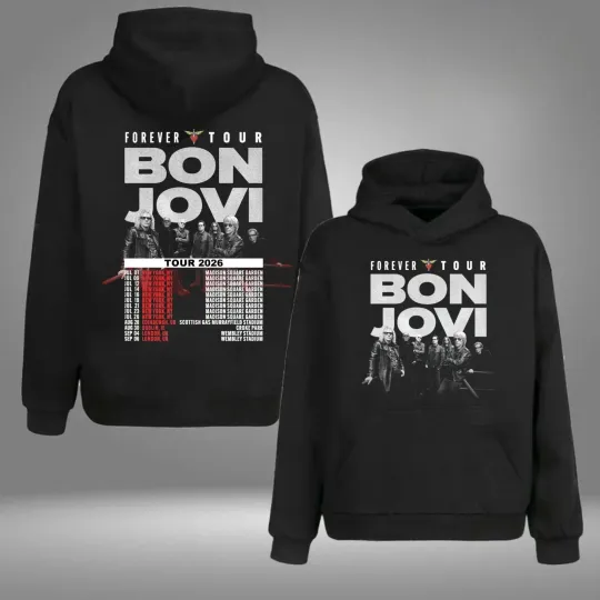 Discover HOT NEW - Bon Jovi Forever Tour 2026 shirt, Bon Jovi Concert Hoodie for fans