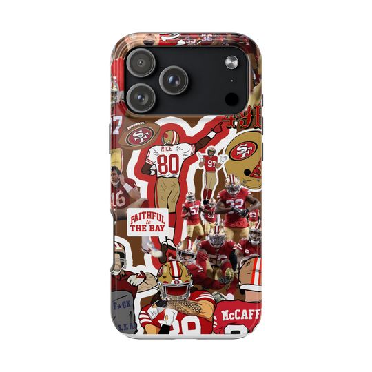 49ers iPhone Case: Red & Gold Football Team Collage