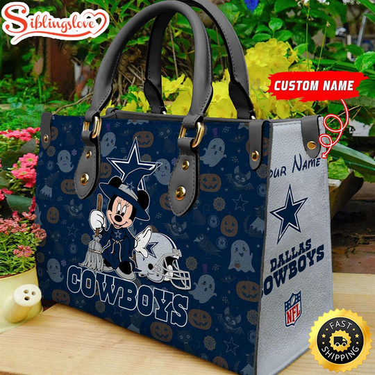 Custom Name football Dallas Cowboys Minnie Mouse Sport Women Handbag