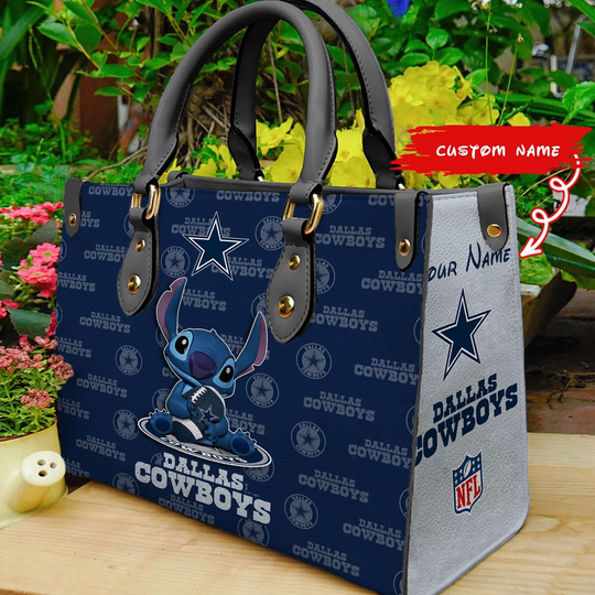 Custom Name football Dallas Cowboys Stitch Women Hand Bag