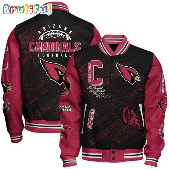 Arizonna Cardinals Baseball Jacket Print Logo Team Football Jacket